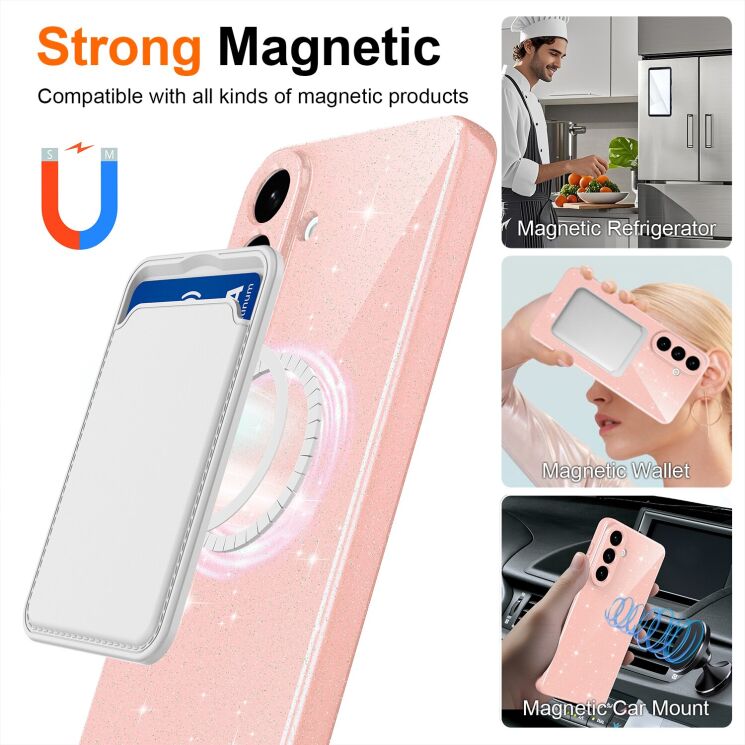 Защитный чехол Deexe Glitter Case with MagSafe для Samsung Galaxy A27 (A276) - Black (408642B) Защитный чехол Deexe Glitter Case with MagSafe для Samsung Galaxy A27 (A276) - Black: фото 3 из 8
