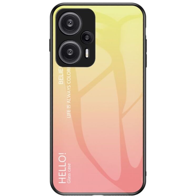 Защитный чехол Deexe Gradient Color для Xiaomi Poco F5 / Redmi Note 12 Turbo - Yellow: фото 1 из 7