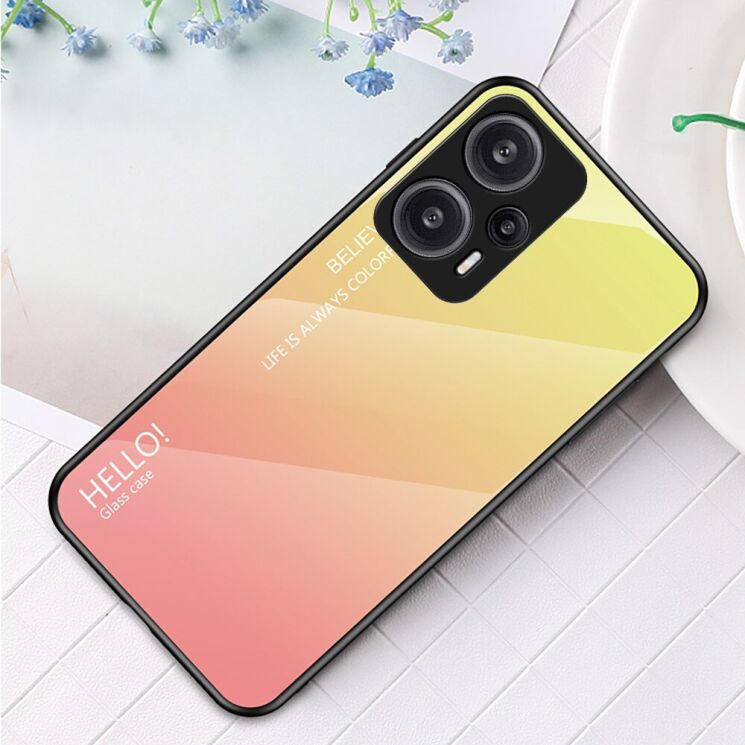 Защитный чехол Deexe Gradient Color для Xiaomi Poco F5 / Redmi Note 12 Turbo - Yellow: фото 2 из 7