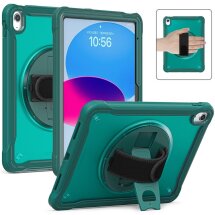 Защитный чехол Deexe Handstrap Сase для Apple iPad 10.9 (2022) / iPad 11 (2025) - Midnight Green: фото 1 из 12