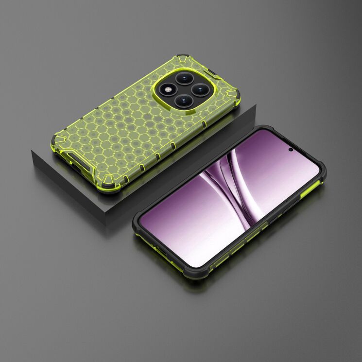 Защитный чехол Deexe Honeycomb Series для Xiaomi Redmi Note 15 Pro Plus / Poco M8 Pro 5G - Green: фото 3 из 6