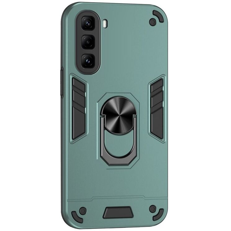 Защитный чехол Deexe Hybrid Shell для Infinix Hot 50 Pro - Green: фото 1 из 7