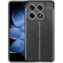 Защитный чехол Deexe Leather Cover для Xiaomi 14T Pro - Black: фото 1 из 6