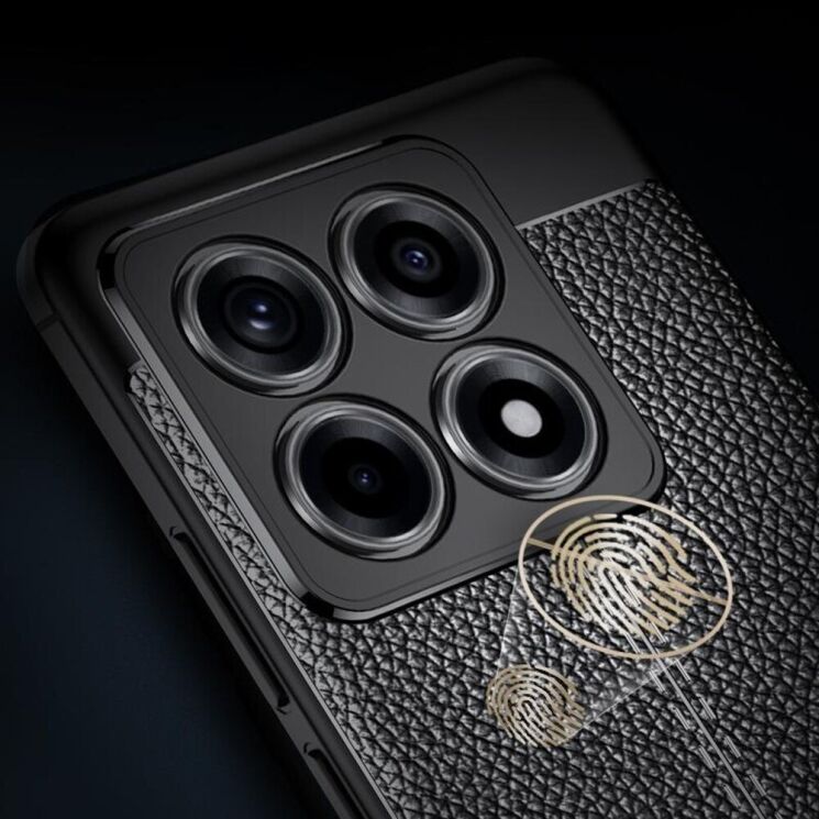 Защитный чехол Deexe Leather Cover для Xiaomi 14T Pro - Black: фото 5 из 6