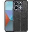 Защитный чехол Deexe Leather Cover для Xiaomi Redmi Note 13 Pro 5G / Poco X6 - Black (341112B)