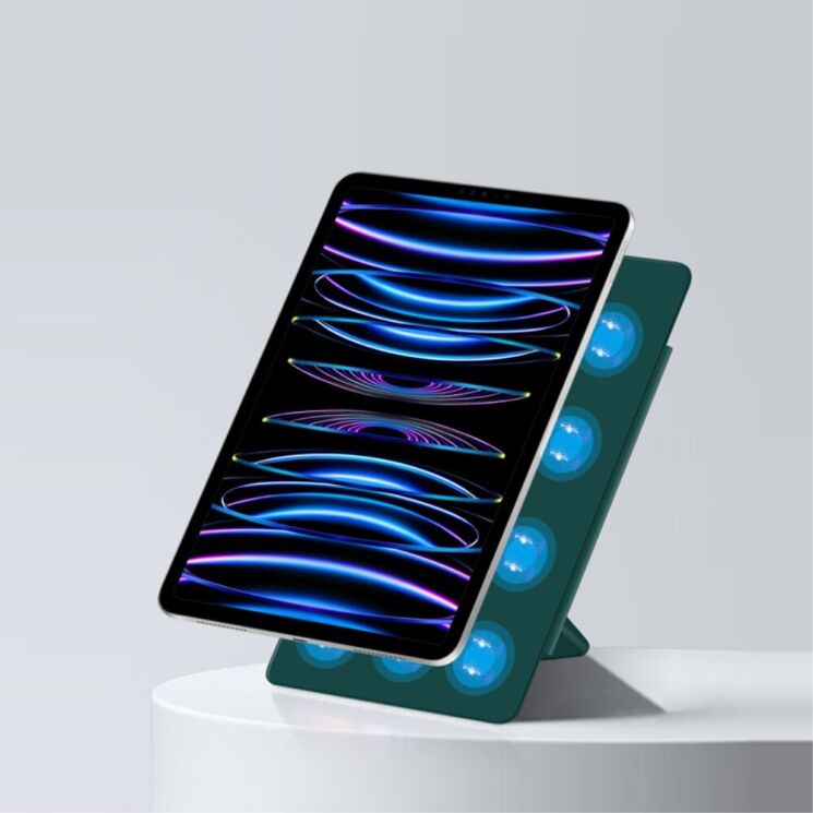 Защитный чехол Deexe Magnetic Case для Apple iPad Pro 11 (2024) - Green: фото 5 из 7