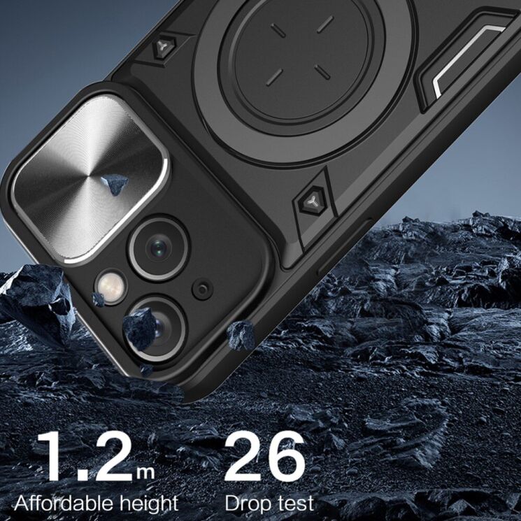 Защитный чехол Deexe Magnetic Space для Apple iPhone 15 - Black: фото 4 из 9
