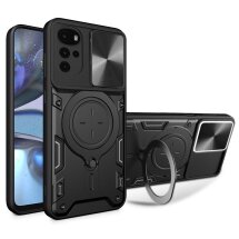 Захисний чохол Deexe Magnetic Space для Motorola Moto G22 / E32 / E32s - Black: фото 1 з 11