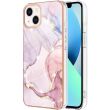 Защитный чехол Deexe Marble Style для Apple iPhone 15 - Rose Gold (329555RG)