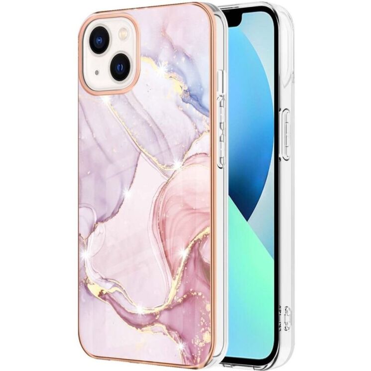 Защитный чехол Deexe Marble Style для Apple iPhone 15 - Rose Gold: фото 1 из 5
