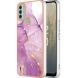 Защитный чехол Deexe Marble Style для Nokia C31 - Light Purple (308624LV). Фото 1 из 6
