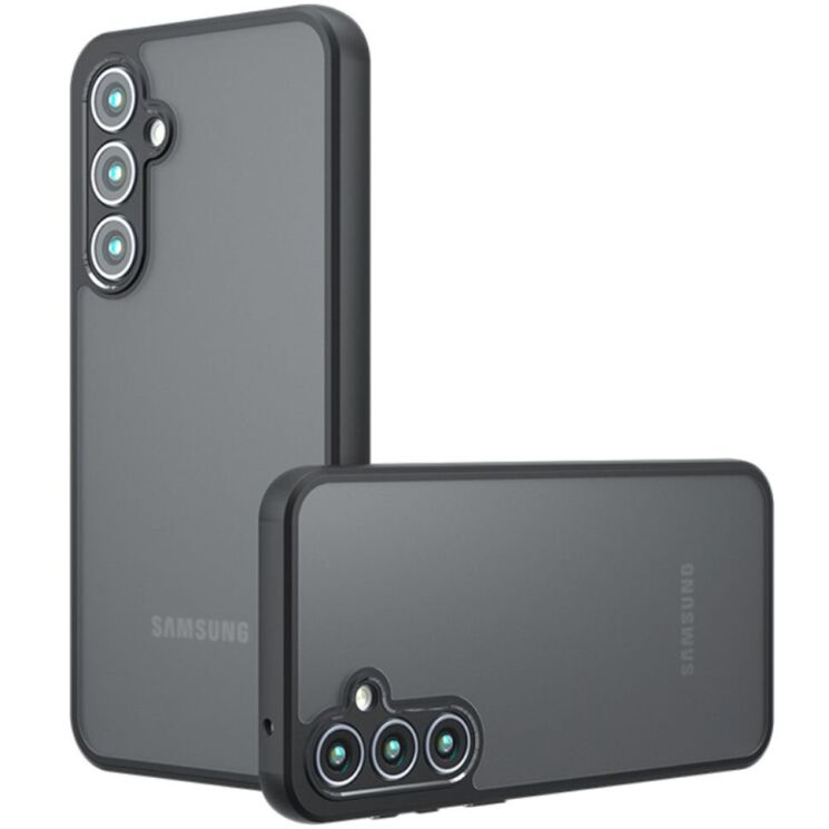 Защитный чехол Deexe Matte Skin для Samsung Galaxy A25 (A256) - Transparent Black: фото 1 из 8