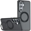 Захисний чохол Deexe Matte Skin Kickstand with MagSafe для Samsung Galaxy S24 Ultra (S928) - Black (375845B)
