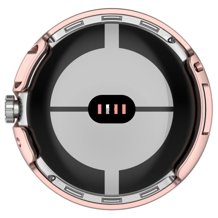 Защитный чехол Deexe Protective Frame для Google Pixel Watch / Watch 2 - Rose Gold: фото 6 из 8