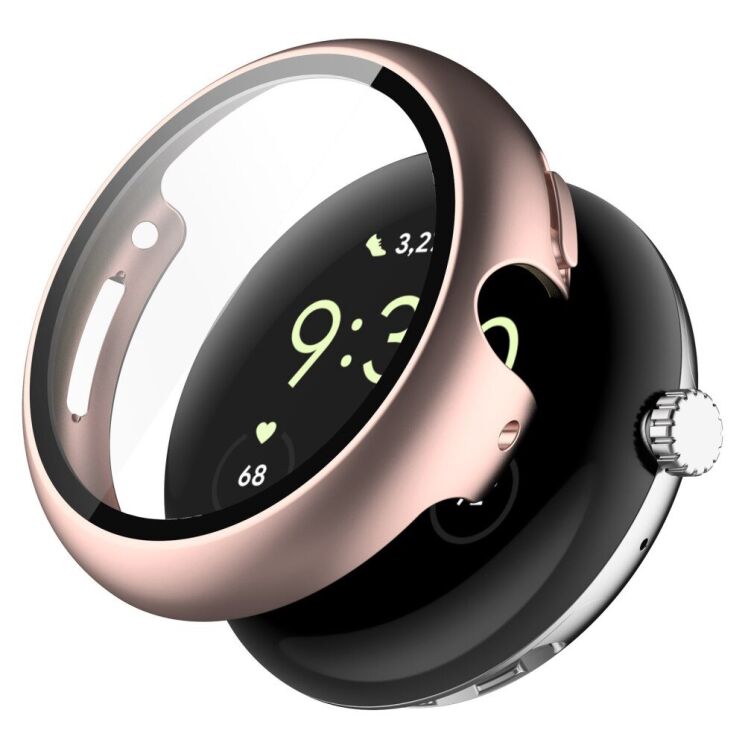 Защитный чехол Deexe Protective Frame для Google Pixel Watch / Watch 2 - Rose Gold: фото 1 из 8