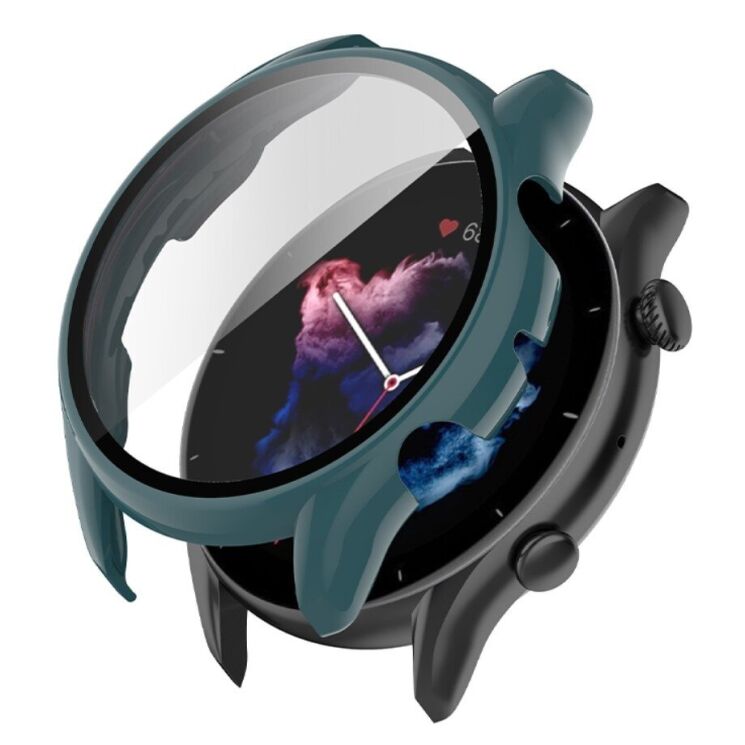 Захисний чохол Deexe Protective Frame для Xiaomi Amazfit GTR 3 / GTR 3 Pro - Blackish Green: фото 3 з 9