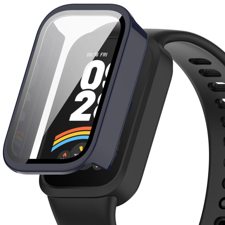Защитный чехол Deexe Protective Frame для Xiaomi Mi Smart Band 9 Active / Redmi Band 3 - Dark Blue: фото 1 из 7