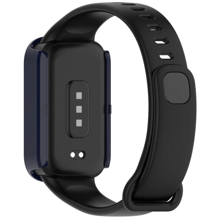 Защитный чехол Deexe Protective Frame для Xiaomi Mi Smart Band 9 Active / Redmi Band 3 - Dark Blue: фото 6 из 7