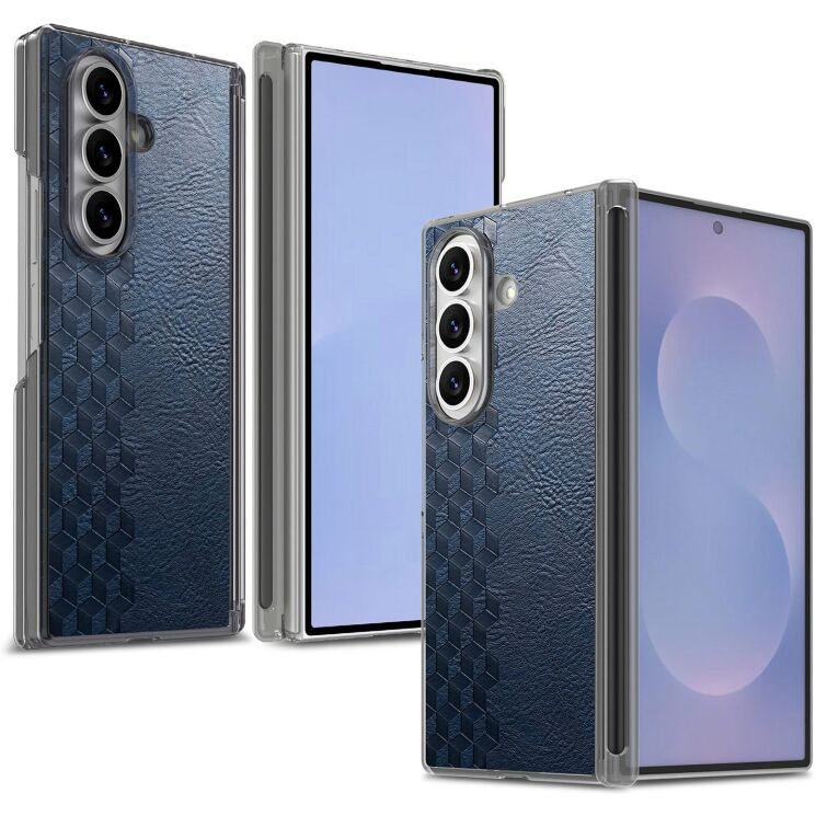 Защитный чехол Deexe Rhombus Case для Samsung Galaxy Fold 8 Ultra - Blue (424082L) Защитный чехол Deexe Rhombus Case для Samsung Galaxy Fold 8 Ultra - Blue: фото 7 из 12