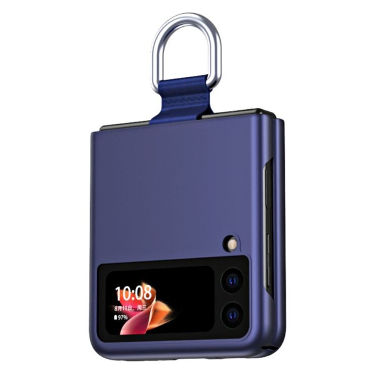 Защитный чехол Deexe Ring Case для Samsung Galaxy Flip 3 - Sapphire: фото 3 из 10
