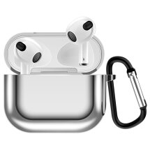 Защитный чехол Deexe Shiny Case для Apple AirPods 3 - Silver: фото 1 из 5