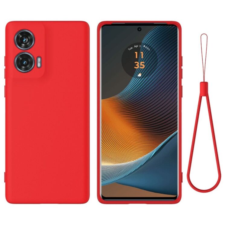 Защитный чехол Deexe Silicone Case для Motorola Edge 50 Fusion - Red: фото 1 из 8