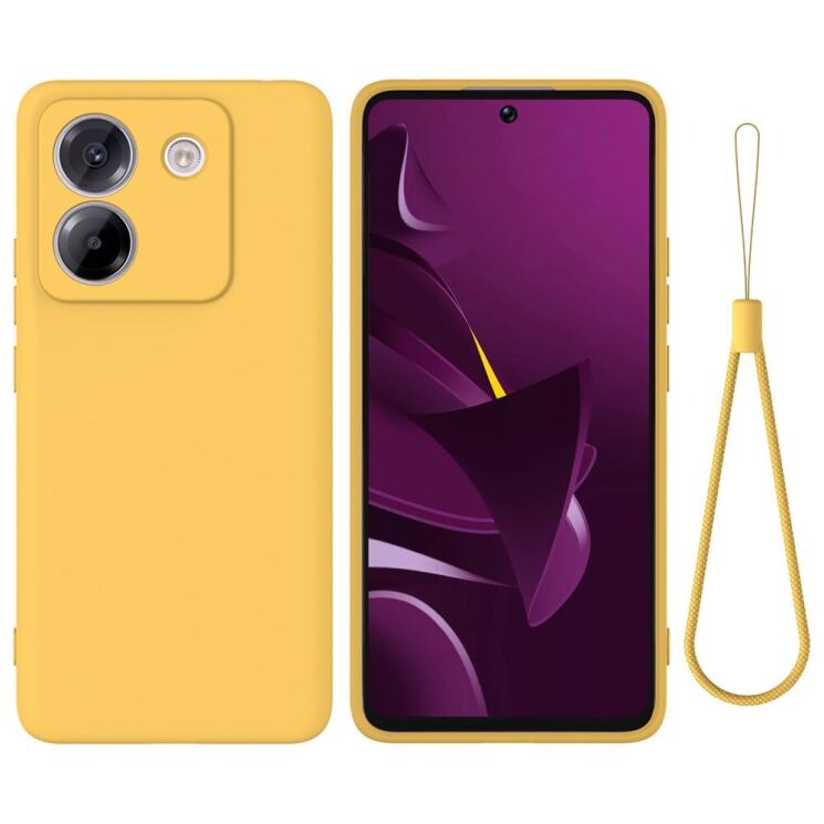 Защитный чехол Deexe Silicone Case для Xiaomi Poco M7 Pro - Yellow: фото 1 из 8