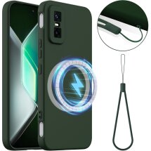Защитный чехол Deexe Silicone Case with MagSafe для Infinix GT 30 Pro - Dark Green: фото 1 из 9