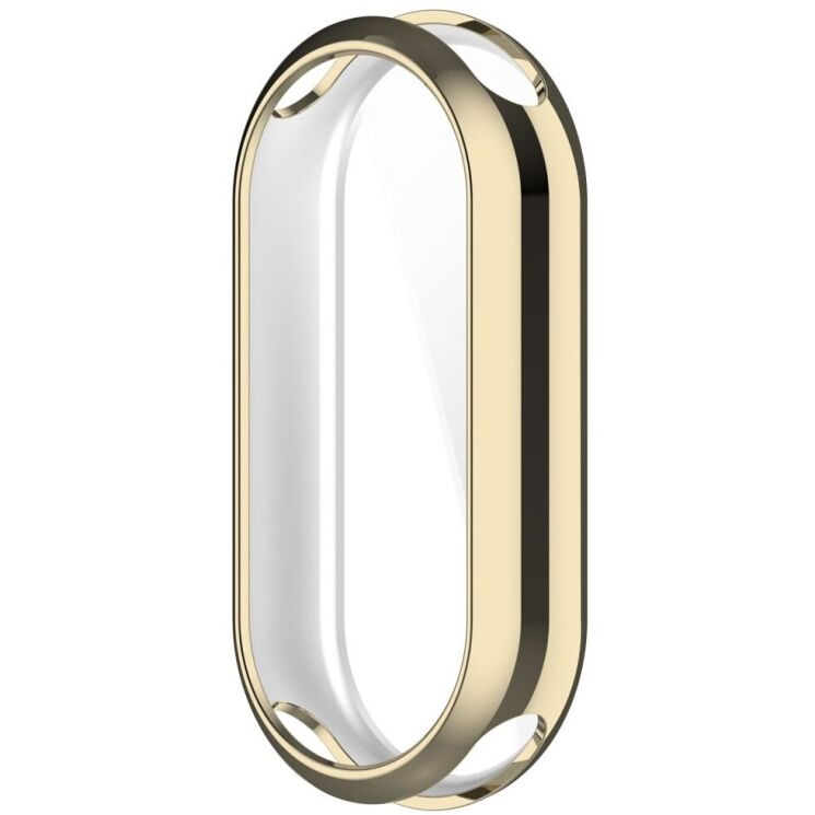 Защитный чехол Deexe Silicone Frame для Xiaomi Mi Smart Band 8 / 9 - Gold: фото 5 из 8