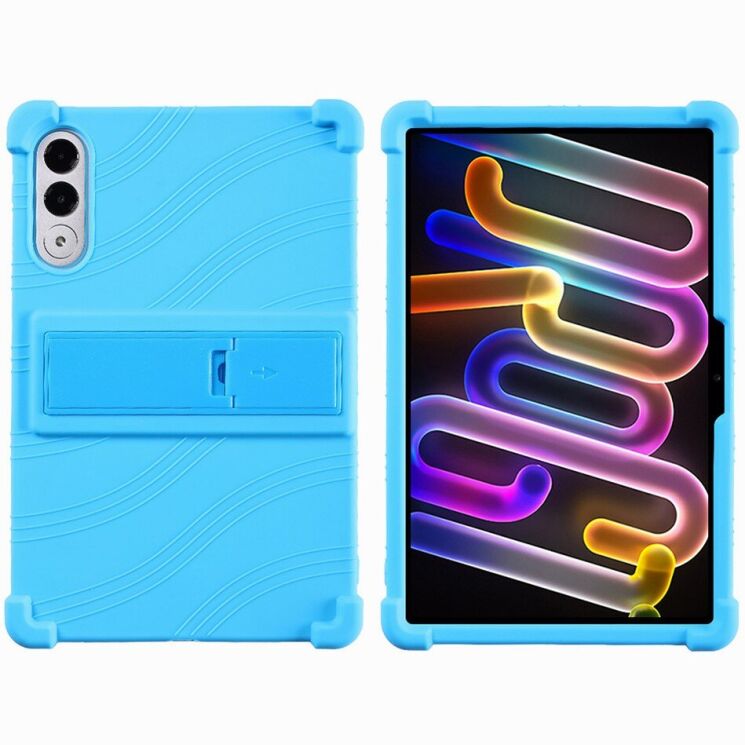 Захисний чохол Deexe Silicone Kickstand для Lenovo Yoga Tab 11.1 - Baby Blue: фото 1 з 19