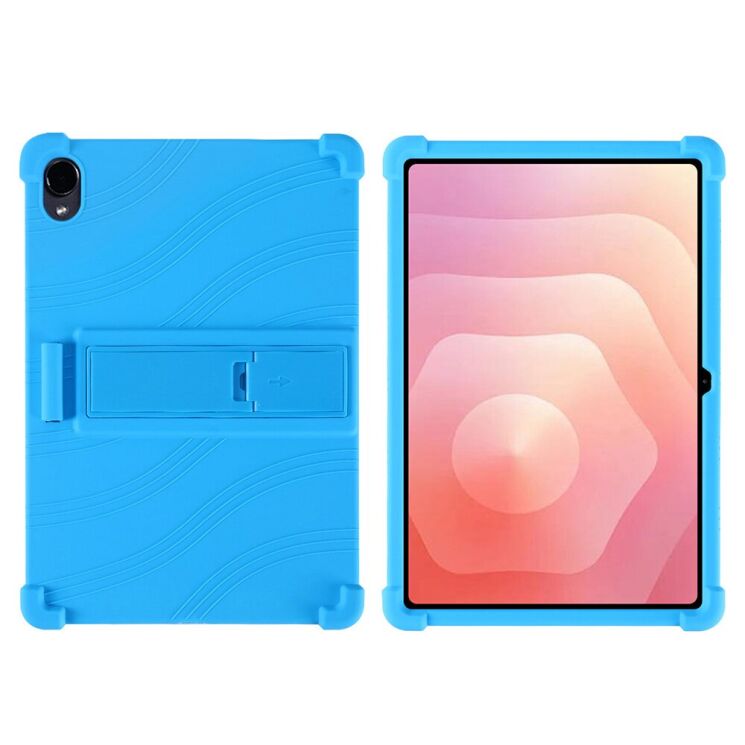 Защитный чехол Deexe Silicone Kickstand для Samsung Galaxy Tab S12 Plus - Baby Blue: фото 1 из 7