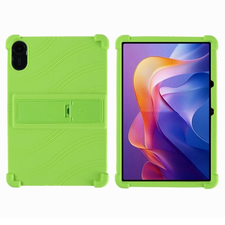 Захисний чохол Deexe Silicone Kickstand для Xiaomi Redmi Pad 2 - Green: фото 1 з 5