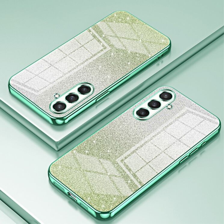 Защитный чехол Deexe Sparkles Cover для Samsung Galaxy S23 FE - Green: фото 2 из 7