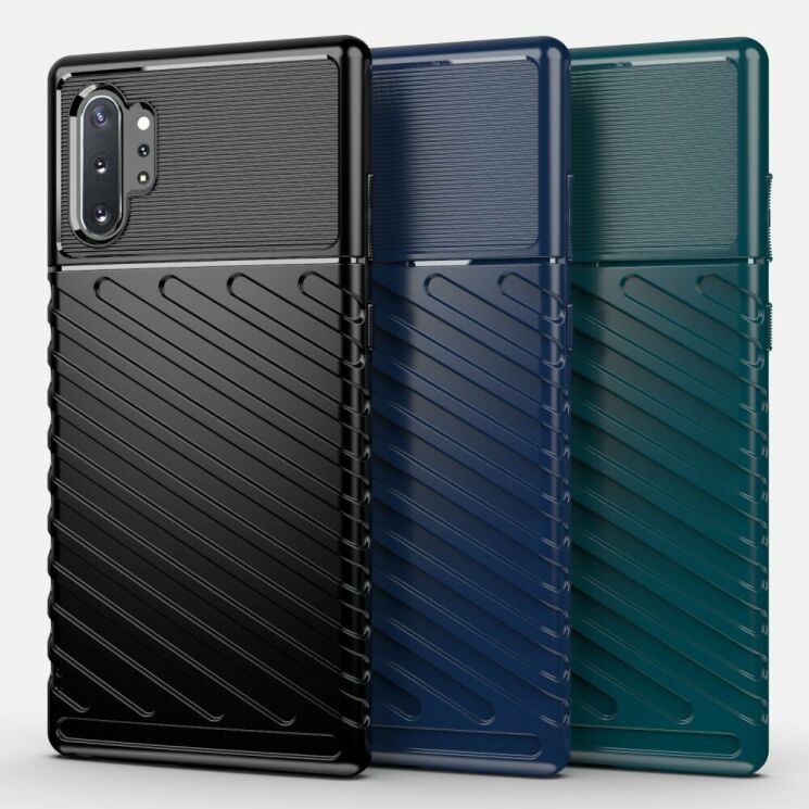 Захисний чохол Deexe Thunder Series для Samsung Galaxy Note 10+ (N975) - Black: фото 2 з 12