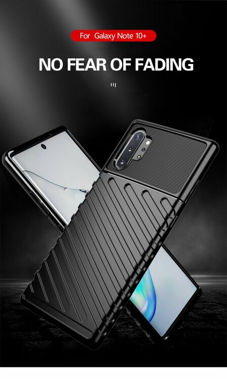 Захисний чохол Deexe Thunder Series для Samsung Galaxy Note 10+ (N975) - Black: фото 3 з 12