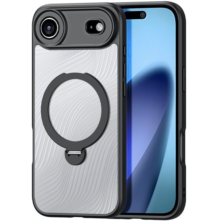 Защитный чехол DUX DUCIS Aimo Mag Series with Folding Stand для Apple iPhone 17 Air - Black: фото 1 из 9