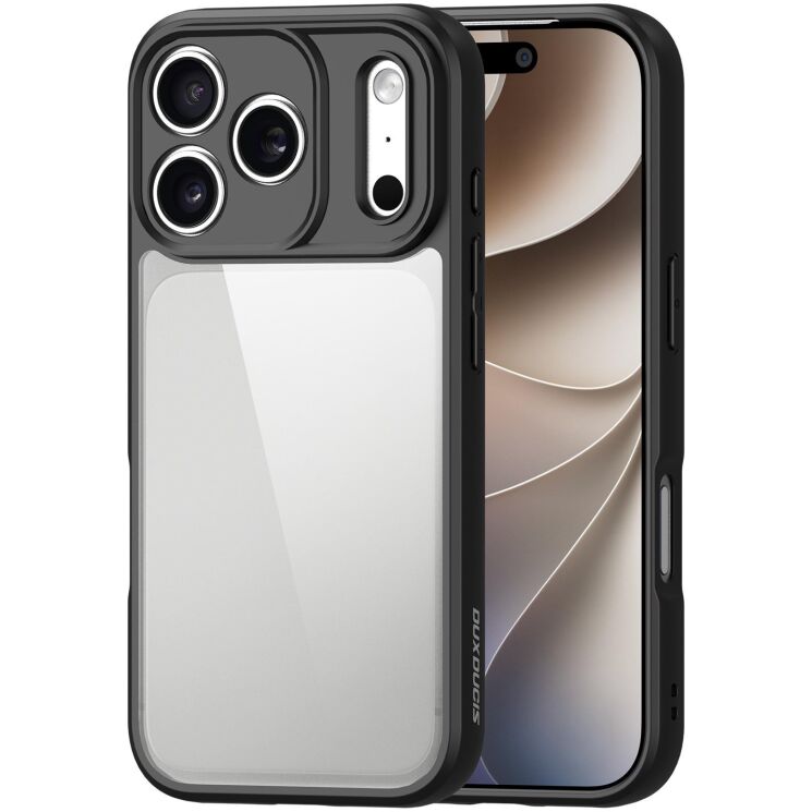 Захисний чохол DUX DUCIS Aimo Series (Clear) для iPhone 18 Pro Max - Black: фото 1 з 10