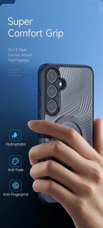 Захисний чохол DUX DUCIS Aimo Mag Series with Folding Stand для Samsung Galaxy S24 - Black: фото 7 з 15