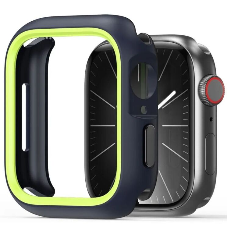 Защитный чехол Dux Ducis Bamo Series для Apple Watch 41 mm (7 / 8 / 9 Series) - Midnight / Green: фото 1 из 18