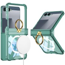 Защитный чехол GKK AirBag Mag with Ring для Samsung Galaxy Flip 7 - Green: фото 1 из 8