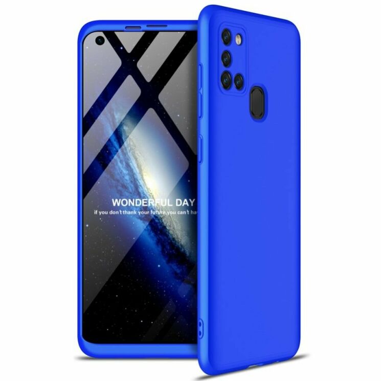 Защитный чехол GKK Double Dip Case для Samsung Galaxy A21s (A217) - Blue: фото 1 из 15