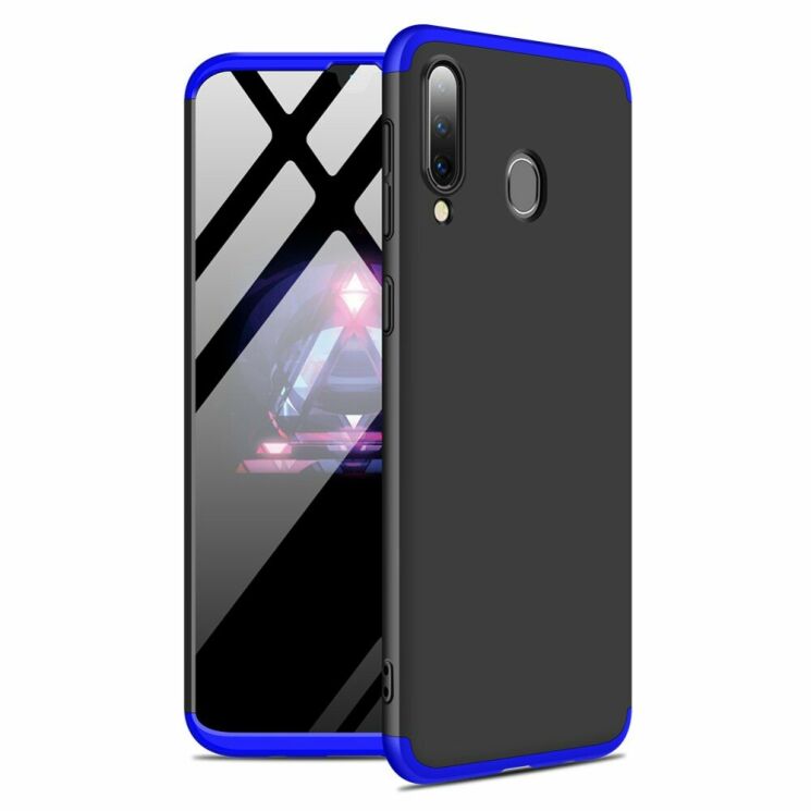 Захисний чохол GKK Double Dip Case для Samsung Galaxy M30 (M305) / A40s - Black / Blue: фото 1 з 9