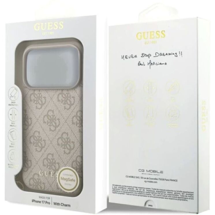 Защитный чехол Guess 4G Charms Collection MagSafe для iPhone 17 Pro (GUHMP17LGF4GCP) - Pink: фото 7 из 8