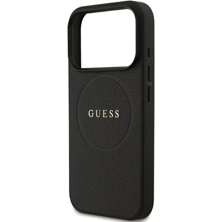 Захисний чохол Guess Grained Gold Ring MagSafe для iPhone 18 Pro / 17 Pro (GUHMP18LPGHSMMK) - Black (423751B) Захисний чохол Guess Grained Gold Ring MagSafe для iPhone 18 Pro / 17 Pro (GUHMP18LPGHSMMK) - Black: фото 5 з 7