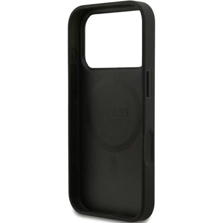 Захисний чохол Guess Grained Gold Ring MagSafe для iPhone 18 Pro / 17 Pro (GUHMP18LPGHSMMK) - Black (423751B) Захисний чохол Guess Grained Gold Ring MagSafe для iPhone 18 Pro / 17 Pro (GUHMP18LPGHSMMK) - Black: фото 6 з 7