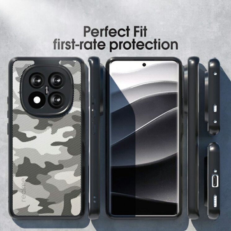 Захисний чохол IBMRS Military для Xiaomi Redmi Note 14 Pro - Artistic Camouflage: фото 8 з 8