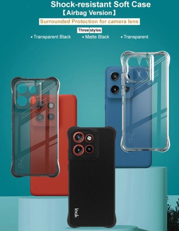 Защитный чехол IMAK Airbag MAX Case для Motorola Edge 50 Neo - Black: фото 4 из 10