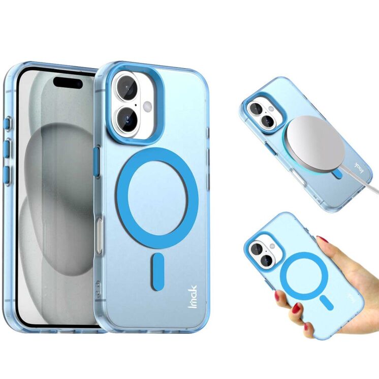 Захисний чохол IMAK Candy Series Magnetic для Apple iPhone 16 - Blue: фото 2 з 8