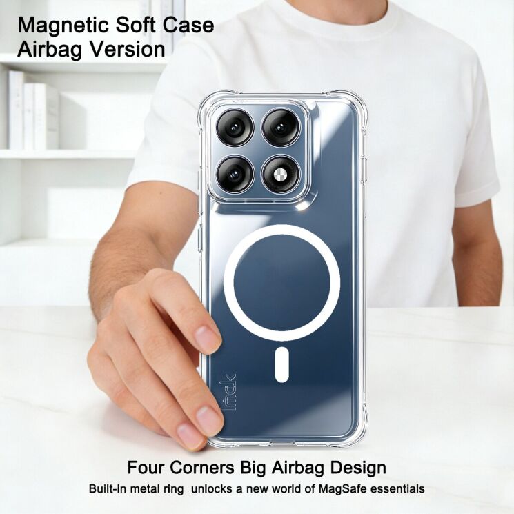Захисний чохол IMAK Space Shield MagSafe для Motorola Edge 70 Pro - Transparent: фото 4 з 11