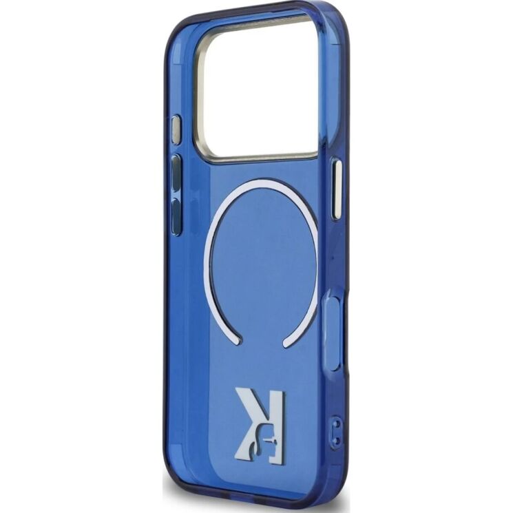 Защитный чехол Karl Lagerfeld IML K Head Logo MagSafe для iPhone 17 Pro Max (KLHMP17X5HTMKHDB) - Blue: фото 7 из 8
